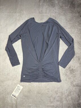 NWT Lululemon Deep Stretch Long Sleeve Cinch Open Back In Lilac Stone